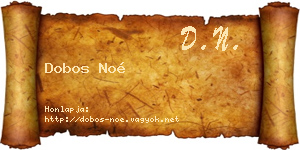 Dobos Noé névjegykártya